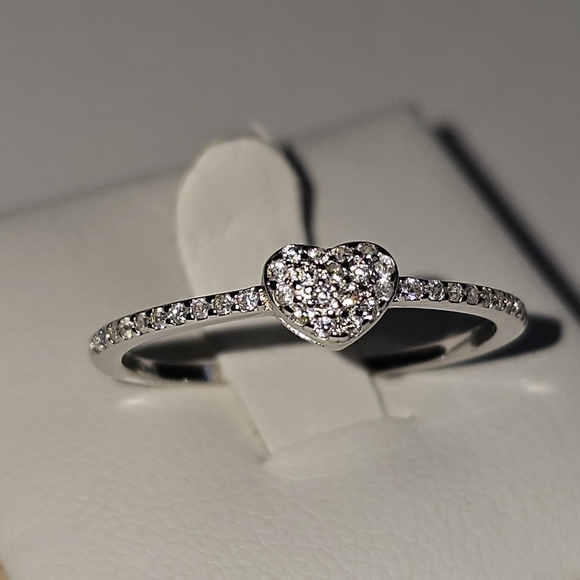 Heart Ring 925 sterling silver size 9 - Picture 2 of 6